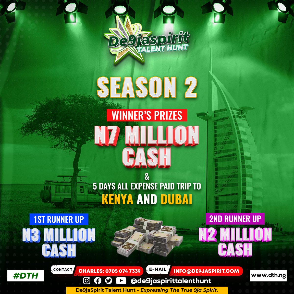 jeremiahrmg's tweet photo. Magic, Dancing, Singing, Comedy, Acting.

Whatsoever talent you have #De9jaSpiritTalentHunt is the platform for you.

Win 7M 🎉

Liquorose, Ini Edo, Ik Ogbonna, and Dr Sid as judges 🦁 

Registration coming soon.💻
#DTHXLIQUOROSE https://t.co/MlMRufANMO