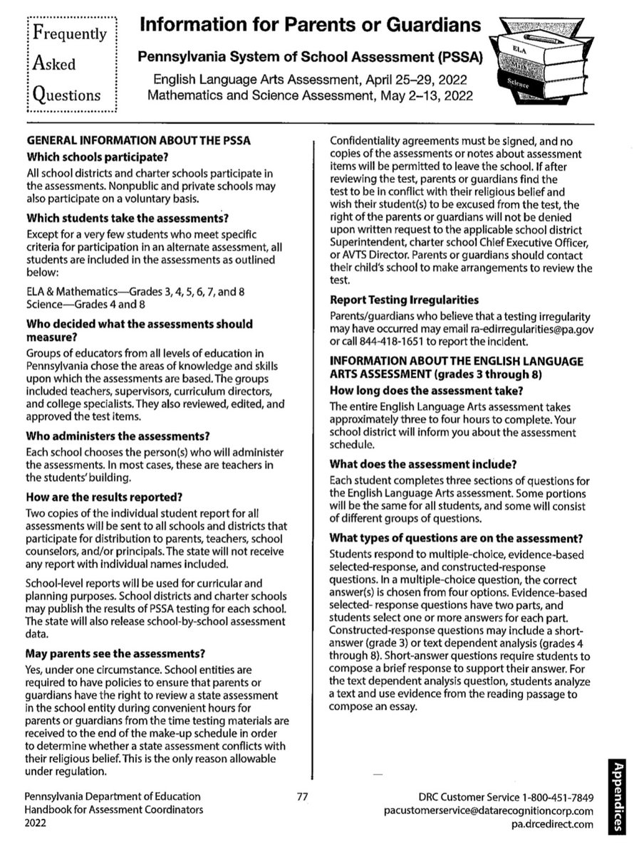 WSIS_Scranton's tweet photo. PSSA parent informational handouts have been distributed today to all students. ELA PSSA testing begins Monday. Have a great weekend, Invaders! 💙 https://t.co/ouMnD7nlRo