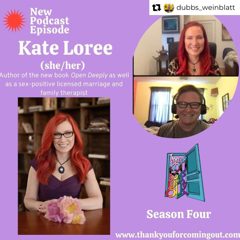 Wanna hear my coming out story related to non-monogamy? It’s rare for a psychotherapist to get this personal, but I do on <a href="/TYFCOofficial/">ThankYouForComingOut</a>. I feel coming out stories are 1 of the most powerful was to reduce sexual shame in this world. Please give this great podcast a listen!