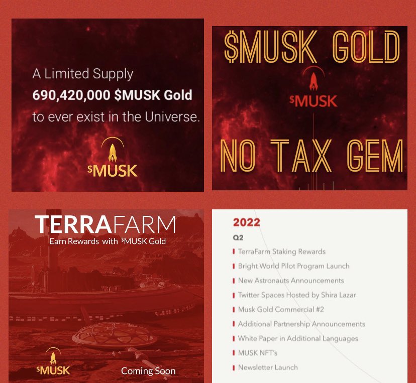Dallas8701's tweet photo. @hafiiee @cryptoskullx Want a 1000x? Hodl #MUSKGOLD and enjoy life in the next 2 years. https://t.co/zUNZhENpPl