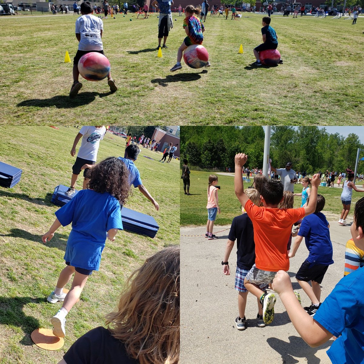 Hooray for Field Day! We has so much fun celebrating Earth Day outside in this beautiful weather! Thank you volunteers! #HawksSoar