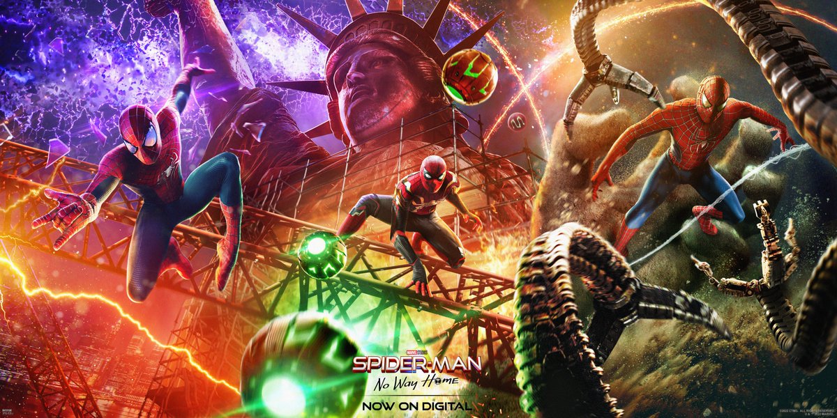 4KSpideyShots's tweet photo. Beautiful 4K Fanmade Poster for Spider-Man: No Way Home Featuring The Three Spider-Men (2021) 📸 https://t.co/8hmvjydOzO