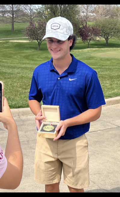 Congratulations to Wampus Cat Junior , Collin Spangler for being Medalist at the AJGA Preview in Richmond, MO! Collin battled 40 mph winds and a 70 player field and came out on top. Good luck this weekend Collin! #sixlegs