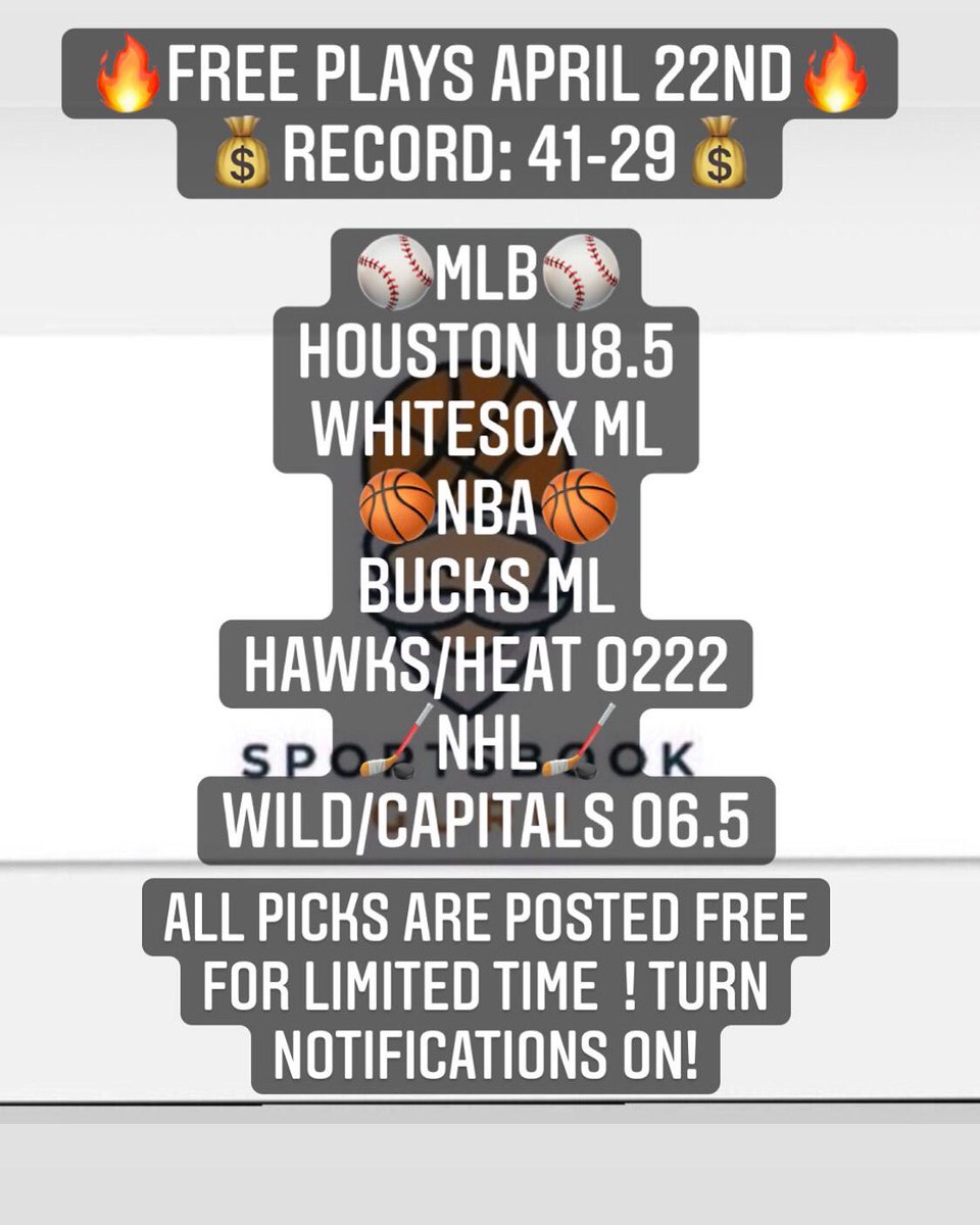 GuruSportsbook's tweet photo. Been on 🔥🔥💰 . 4 days of profit in a row !

drop a RT/Like/comment if your tailing !

Ww are giving out ALL plays FREE for a limited time so you can see what we are all about . Don’t miss them, turn on notifications on IG @The_Sportsbook_Guru

#bettingtwitter #GamblingTwiitter https://t.co/kYGSoDVKv7