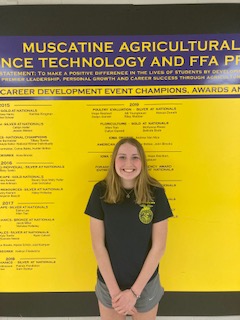 MuscatineFFA's tweet photo. @MuscatineCSD had three Ss participate in presenting to peers, industry, &amp; @iastate_cals faculty in @thenextnormIA today! Congrats to Belinda(Sr.), Leah(Jr.), &amp; Kensley(8th) on the great work! All three addressed a segment of #foodinsecurity in their selected country.  #MuskieAg https://t.co/uT6gzKOZZH
