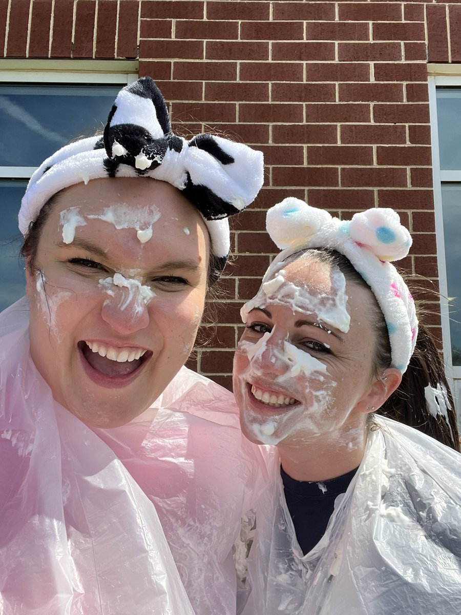 MsWarnerTeaches's tweet photo. When your students rock their @NWEA MAP tests, you get pied in the face!! 🤪💛 @midgleyDIS https://t.co/xfeK54ouZ8