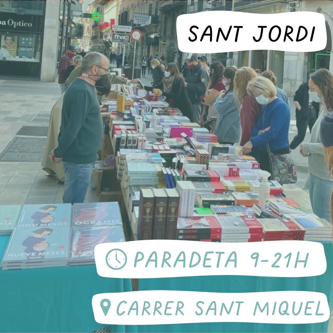 curolletes's tweet photo. Sant Jordi ja és aquí! 🌹

📍 PARADA C/ Sant Miquel, cantonada amb Porta Pintada

📍 BOTIGA C/ Francesc Suau 13 

✍🏼️ 12:00 Robert Campillo (@melicotostyle) "El darrer Myotragus"

✍🏼️17:00 Ma M. Amengual i Maribel Castells "Anem a caçar mòpies"

✨ Vos esperam amb il·lusió! https://t.co/ExakocjJNS