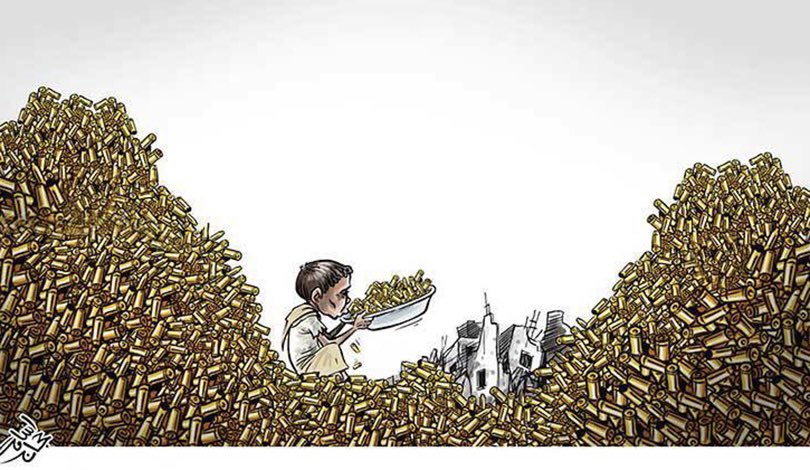 واخيرا تصالحوا القادة بعد وجبة عشاء فاخرة تكونت من ( الشباب والايتام والارامل)