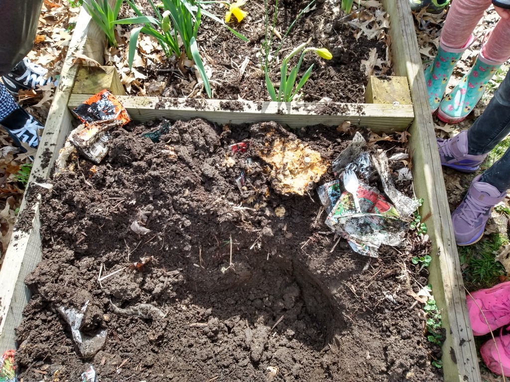 CHUHSchools's tweet image. Happy Earth Day from CH-UH! Students at Rox El did some hands-on learning, planting new seeds and unearthing trash buried in October to see the differences in how materials decompose. #CHUHSchools