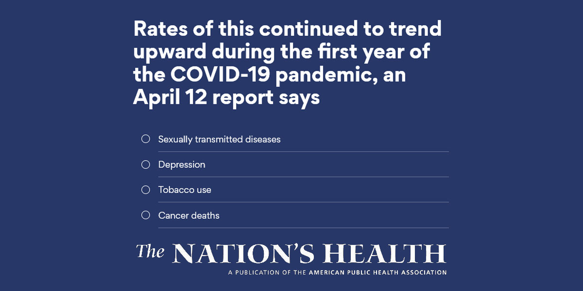 The Nation's Health on Twitter "The weekly public health news quiz