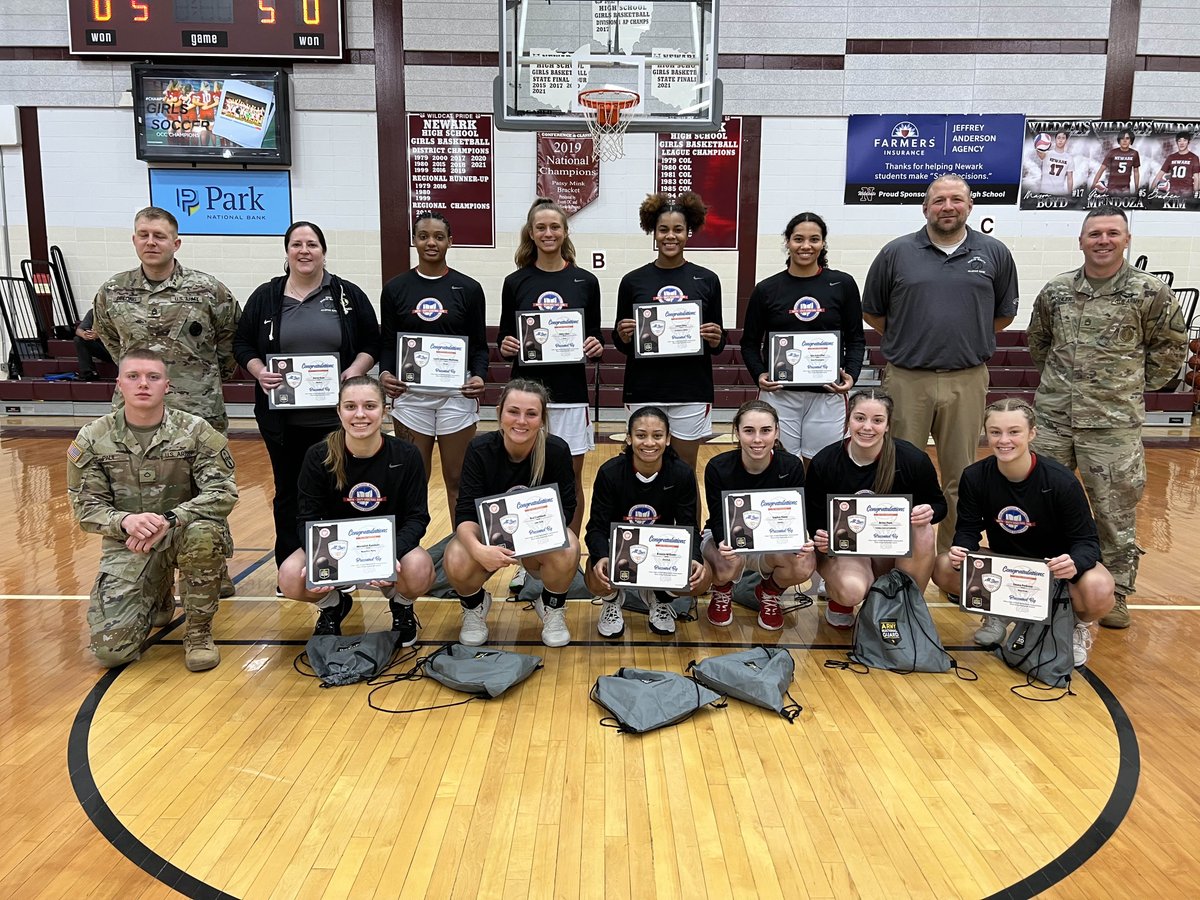 Thank you to the Ohio Army National Guard for presenting certificates at our Division 1 &amp; 2 Girls Game.