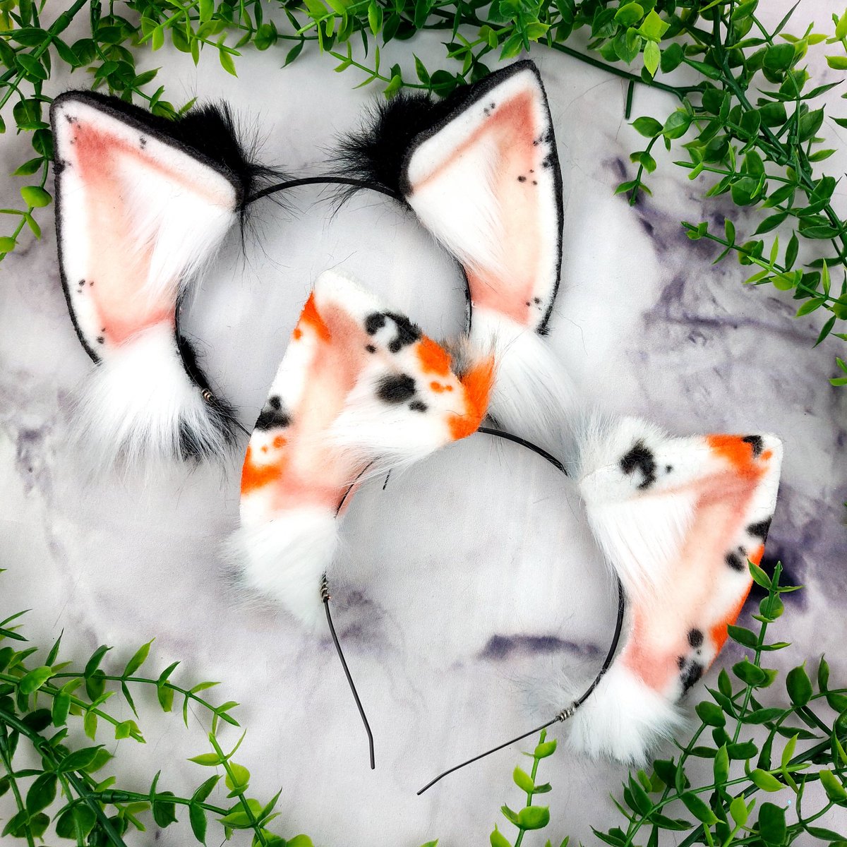 BInfested's tweet photo. All of these gorgeous ears are going up for sale on the website Saturday 3pm est #furry #furryfandom #petplay #petgear #puppyears #neko #catears #bunnyears #batinfested https://t.co/pHrycxc7MI