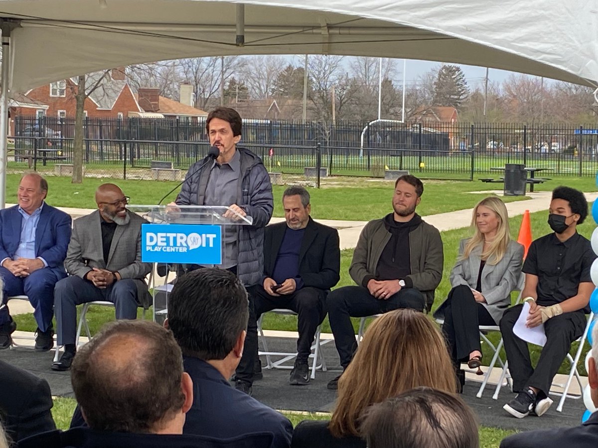saydetroit's tweet photo. It's a big day for #SAYDetroit! Matthew and Kelly Stafford have returned to #Detroit to help us celebrate a major milestone for @sayplaydetroit. We've broken ground on... https://t.co/9VMPFFPjJ2