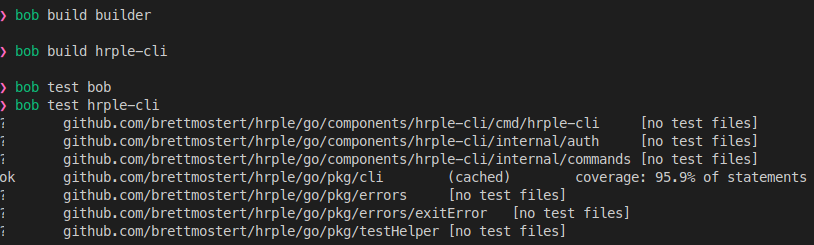 brettmostert's tweet photo. When you have been experimenting with a multi-language mono-repo with Bazel, Nx and then decide to write your own tool for fun... its name is bob... and it builds itself now... #go #learning https://t.co/qnC0G2RZyS