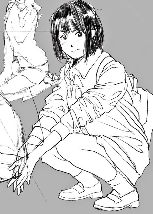 髪の艶はパワーでゴシゴシ描いてます 