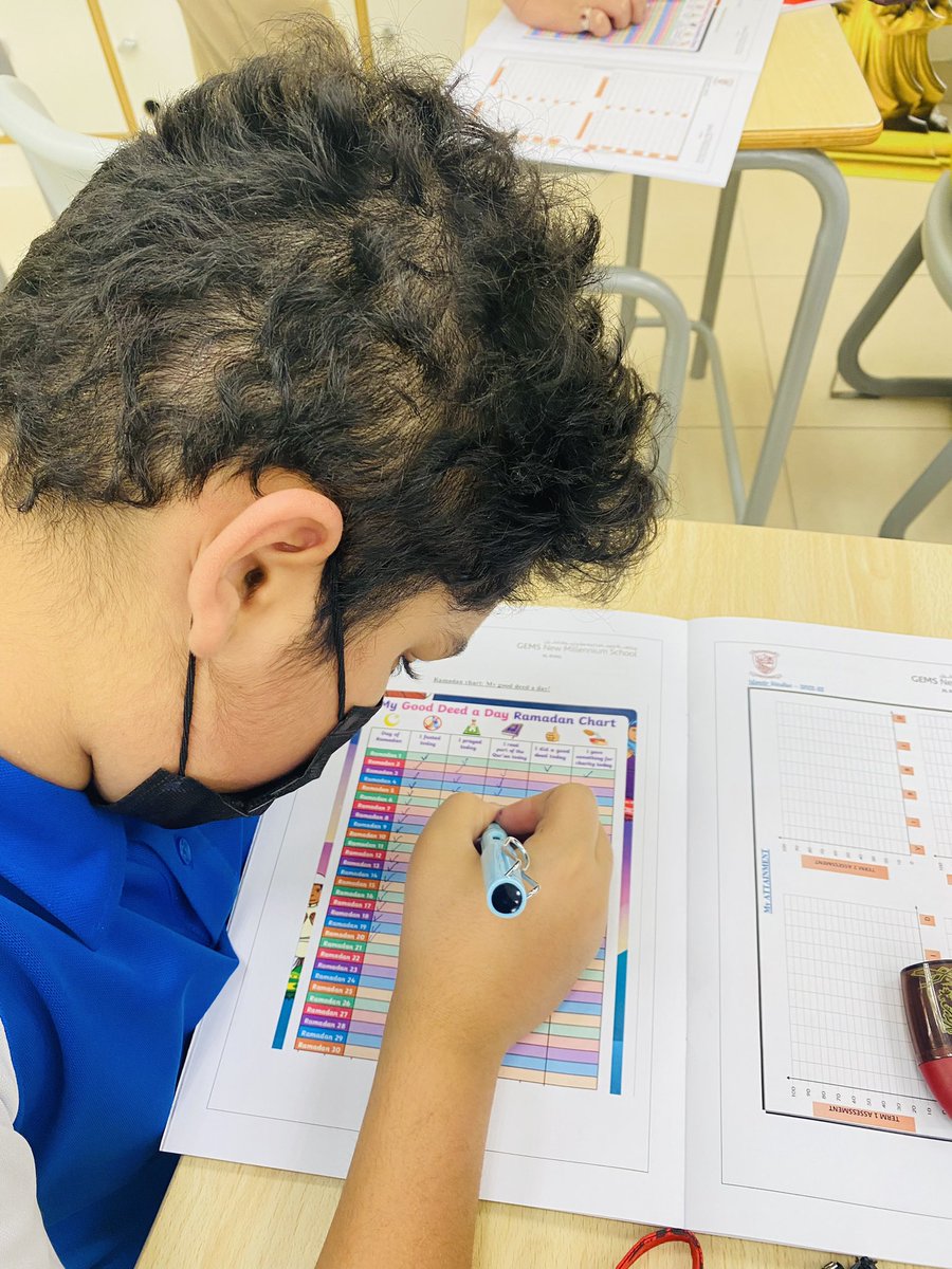 afsal78's tweet photo. ‘A good deed a day’ Ramadan activity is a wonderful resource that has been encouraging our children to make most of Ramadan. Glimpses from grade 8 Islamic lesson today. #Islamicweek @gemsnms_alkhail @ShettySampoorna @Fatima_Martin @famidachoudhar1 @JayarajVenetia https://t.co/pKShHafuAS