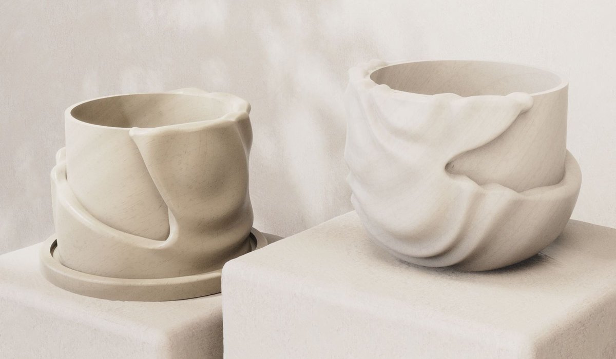 DesktopMetal's tweet photo. Happy #EarthDay! Did you know, 15B trees are harvested each year producing 84M tons of wood waste in the US alone? With Forust, we are striving for alternative sustainable ways to make wood parts by #3Dprinting upcycled tree waste to create products - like these unique planters. https://t.co/auobwB1GYr