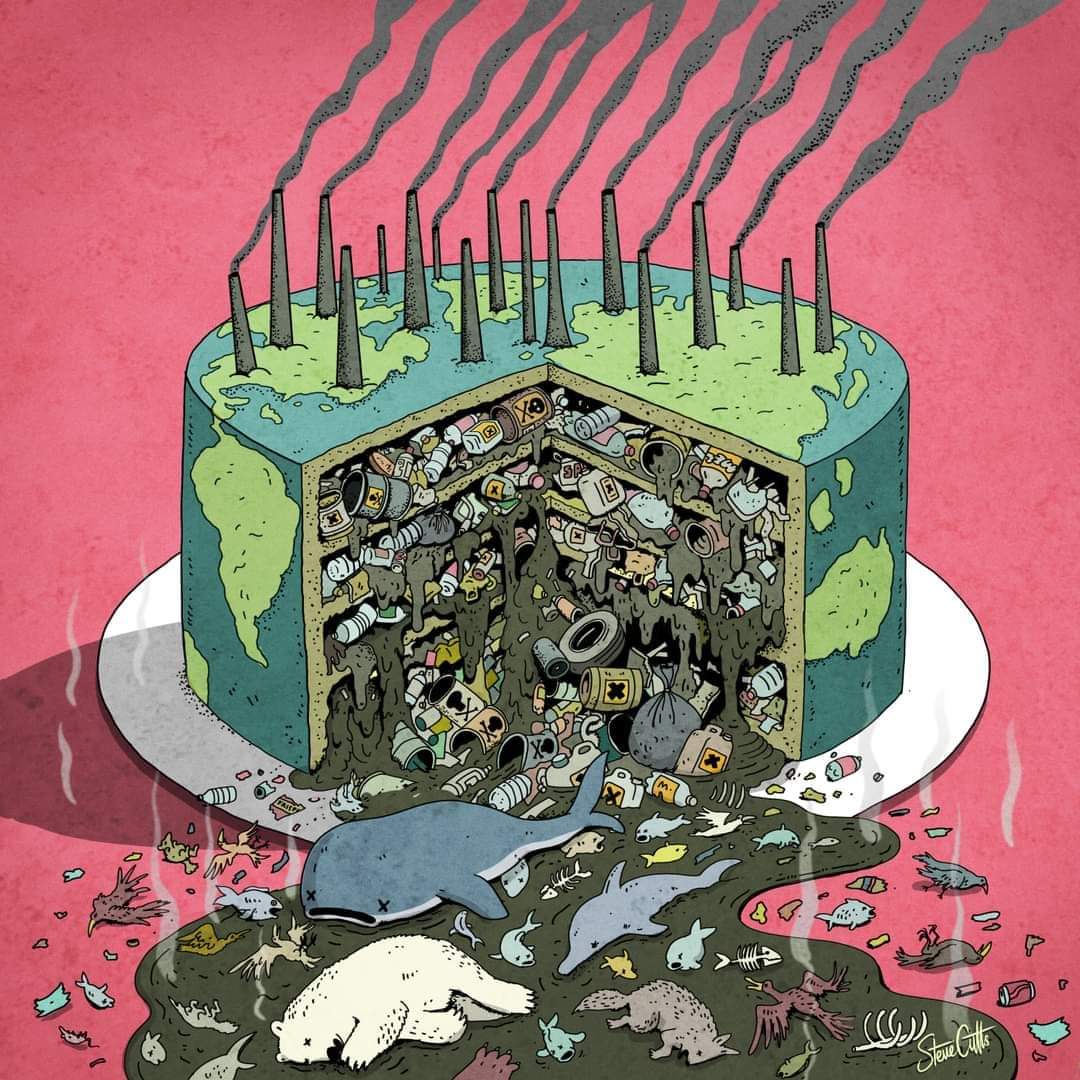"Feliz" día de la tierra.
Imagen por Steve Cutts.
#ríomagdalena #dinamos #Ecocidio #MagdalenaContreras
