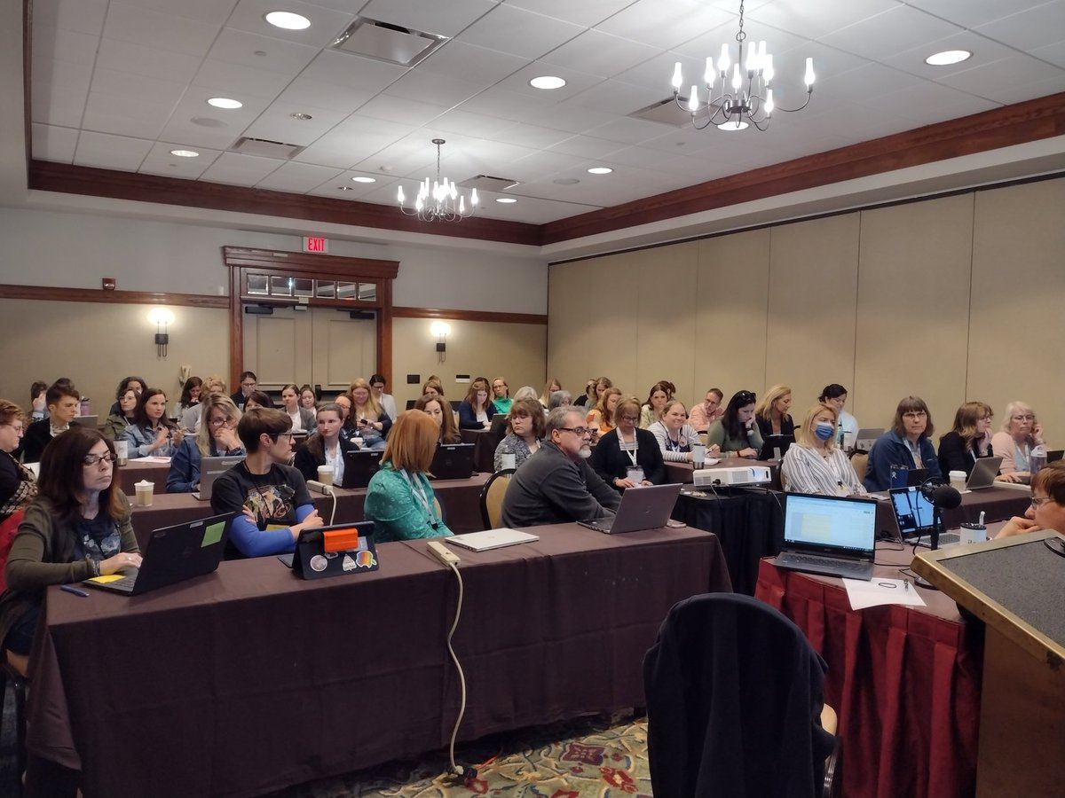 jroth080's tweet photo. Our session today at #PSLA22 was on fire 🔥 and the room was packed! Unmaking the #makerspace: Back to the basics, #Literacy Driven #Libraries. 
@PSLA_News @libbooks @bookitjane @SandraReilly513 @Snyder_Library 
I love sharing lessons I use with students @NWElementary in @NPSD https://t.co/7mbQDotcjM