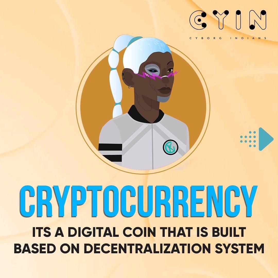 CyborgIndians's tweet photo. Simply Cryptocurrency is money 2.0
.
.
#CYIN #CYINEducation #cyborgIndians #CyborgIndiansNFT #NFT #crypto https://t.co/uAOwGNy0XU