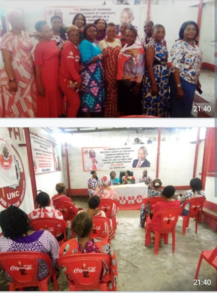 MPN1UNC's tweet photo. Mobilisation et Propagande Nationale, MPN-UNC. 
Kinshasa : 20/04/2022 : Les Membres du Bureau de la Cellule Genre en réunion technique
La coordonnatrice de la MPN, Cellule du Genre (Femmes), Mme Aziza KADIELE a convoqué une rencontre technique avc les membres de son Bureau https://t.co/NRzgetK81U