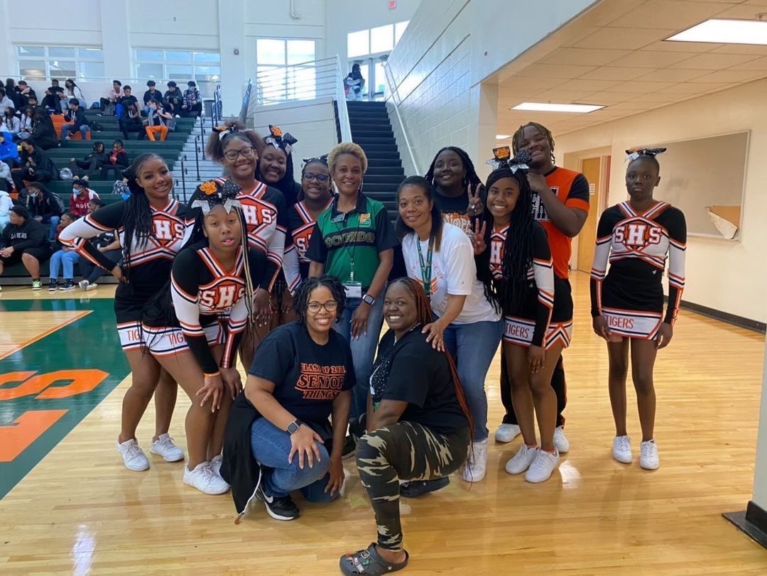 Huge shoutout to <a href="/shscheer_ga/">Stockbridge High School Cheerleading</a> for letting Ms.Ross join them at the seniors vs. teachers basketball game. It was so much fun!