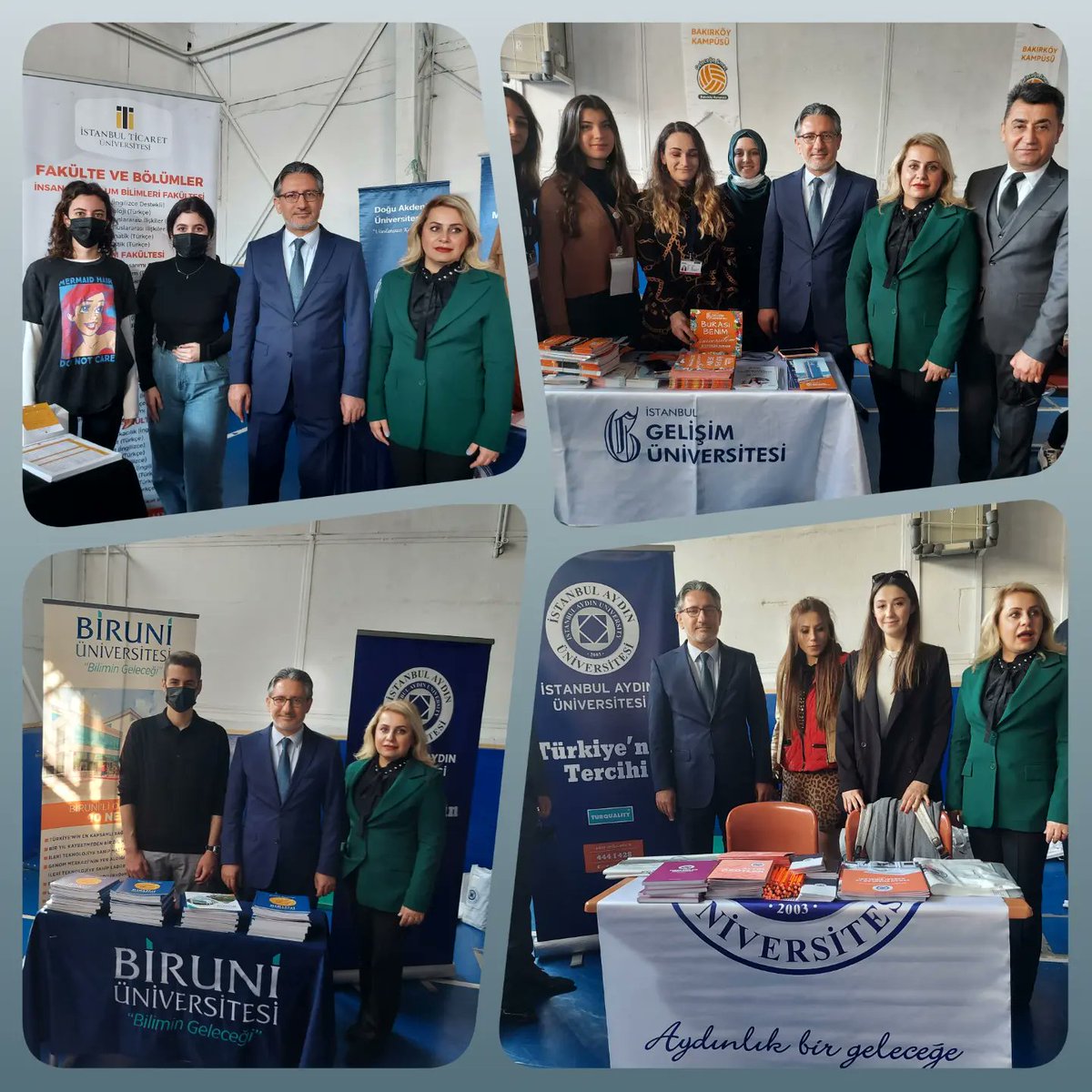 BakirkoyMEM's tweet photo. İlçe MEM Sn.M.Fatih Çepni 6.Bakırköy Eğitim ve Kariyer Günleri Fuarına katıldı.
Düzenlenen fuarda öğrencilerimiz, gelecekleri ile ilgili en önemli tercihlerden biri olan meslek ve üniversite seçiminde yol gösterecek olan,üniversitelerin stantlarını gezerek tanıma imkanı buldular. https://t.co/QBEFnbnmfv