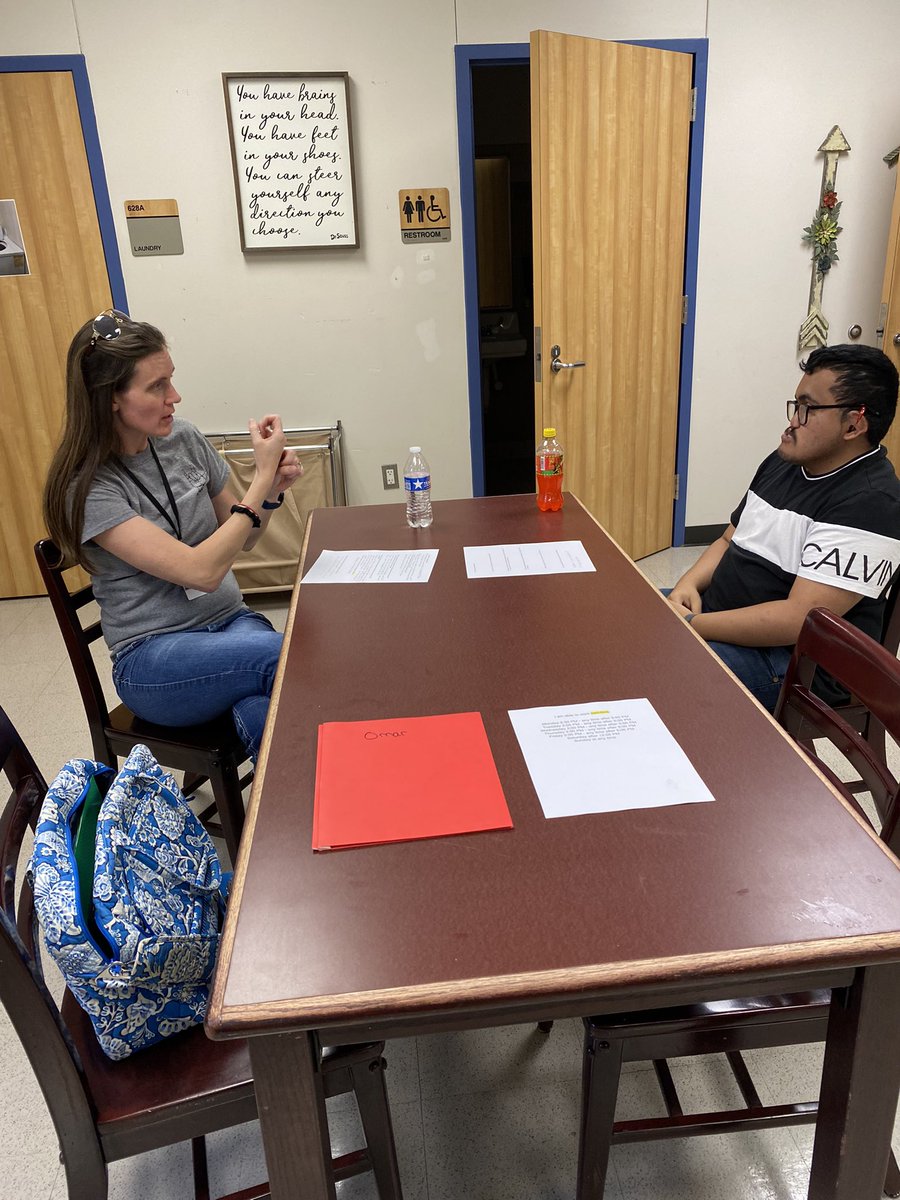 Preparing for another interview💪 This young man 🗣PERSISTENTLY goes after what he wants to achieve✨WHEN he hears, “YOU’RE HIRED,” it will be because he EARNED it🥳 #grit #challengeswontstophim #employmentgoals @HumbleISD @HumbleISD_CAM