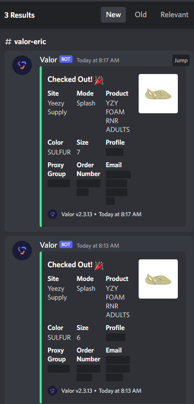 WPumbaa's tweet photo. Unlucky drop but still got a little out of it.
Bots:@ValorAIO  @TohruAIO_ @whatbotisthis @MEKRobotics 
Gmails:@NotifyAccounts https://t.co/jBGVbo9BaO