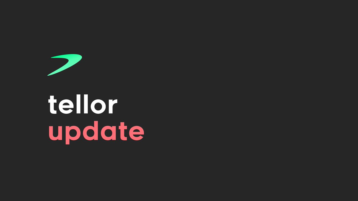 👋hey tellor community,
🕰time for an update!

📺youtu.be/xFpKgtiPYBs

💫enjoy your weekend :)