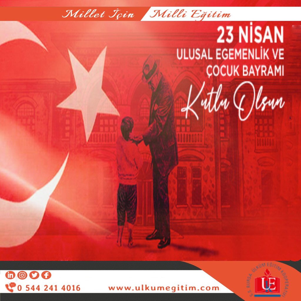 Geleceğimizin teminatı olan sevgili çocuklarımızın 23 Nisan Ulusal Egemenlik ve Çocuk Bayramı’nı ve Türkiye Büyük Millet Meclisinin açılışının 102. yıldönümünü en içten duygularımızla kutluyoruz.
#23nisan
#UlusalEgemenlikveCocukBayramı #MustafaKemalAtatürk