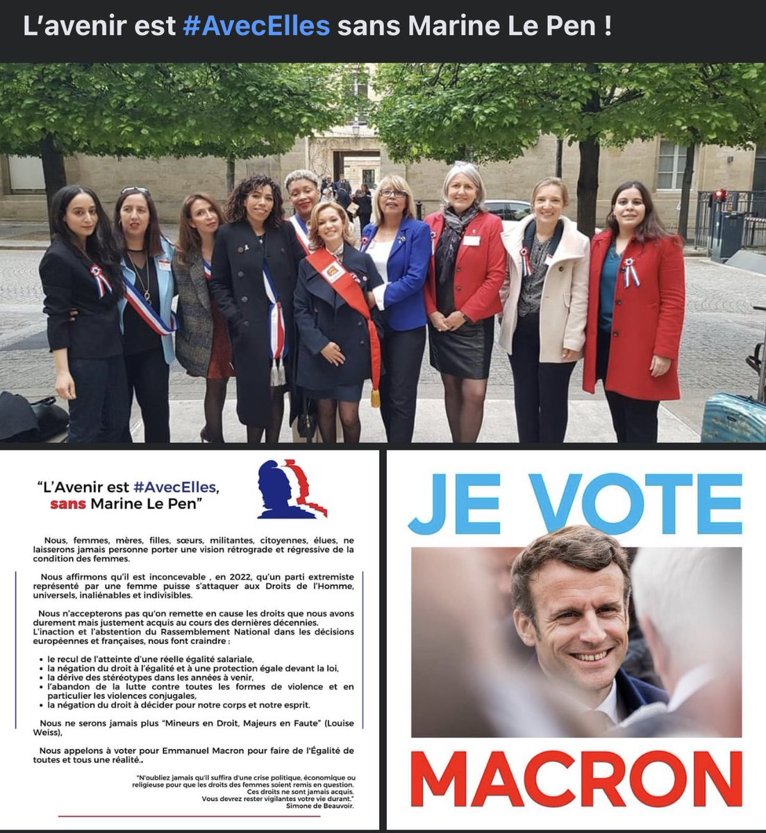 Dimanche je vote #EmmanuelMacron  #AvecElles #femmesdemocrates