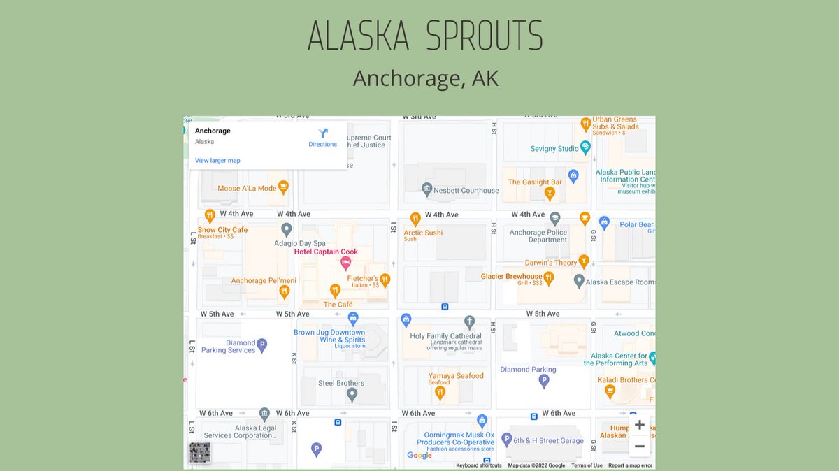 Welcome Alaska Sprouts to our Microgreen Farm Directory! Your farm is now the map. Visit their profile here to ask them all your microgreen questions.
microgreen.directory/alaska/anchora…

#microgreens #alaskamicrogreens #alaska #anchorage #alaskafarm #supportlocal #thingstodoinalaska