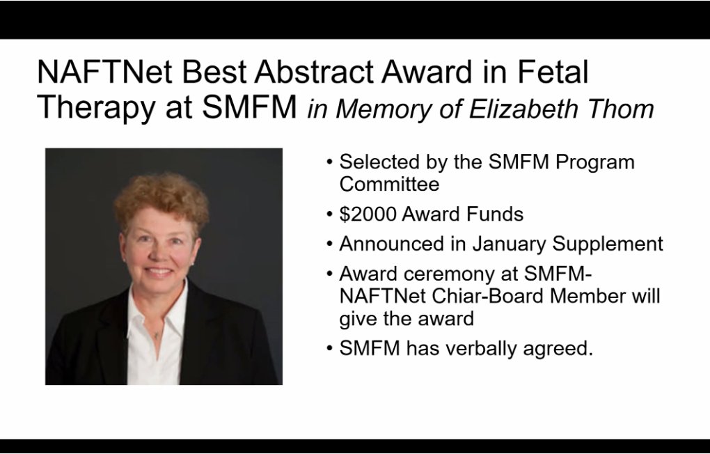 NAFTNET established a new award in memory of Dr. Liz Thom