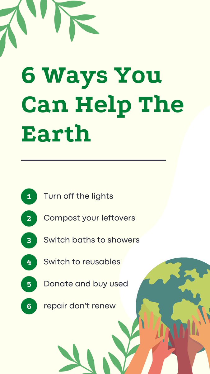 Small ways you can help the #Earth everyday.
#EarthDay #SustainableLiving