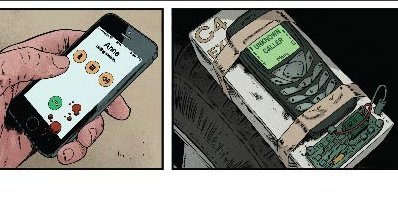 *a little Easter egg in "...by Proxy" issue 2; on the Nokia 3210, when you typed the name "Anna" it would be autocorrected to "Bomb". Pick up a copy at Dublin City Comics May 7th. It'll be a blast!