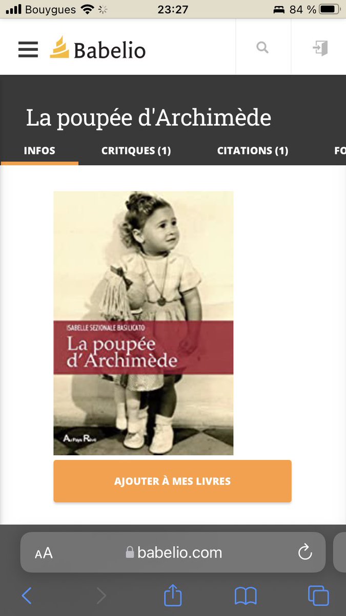 Esperance_87's tweet photo. @CamporaJustine @ISezionale @gsezionale Oui Isabelle est d un courage exemplaire! Vraiment je demeure persuadée que ta trilogie va aider des personnes qui n ose pas parler!Que “La Poupée D Archiméde » devienne n*1 des ventes! #MeetooInceste ✊✊ https://t.co/t2k9k7vQB0