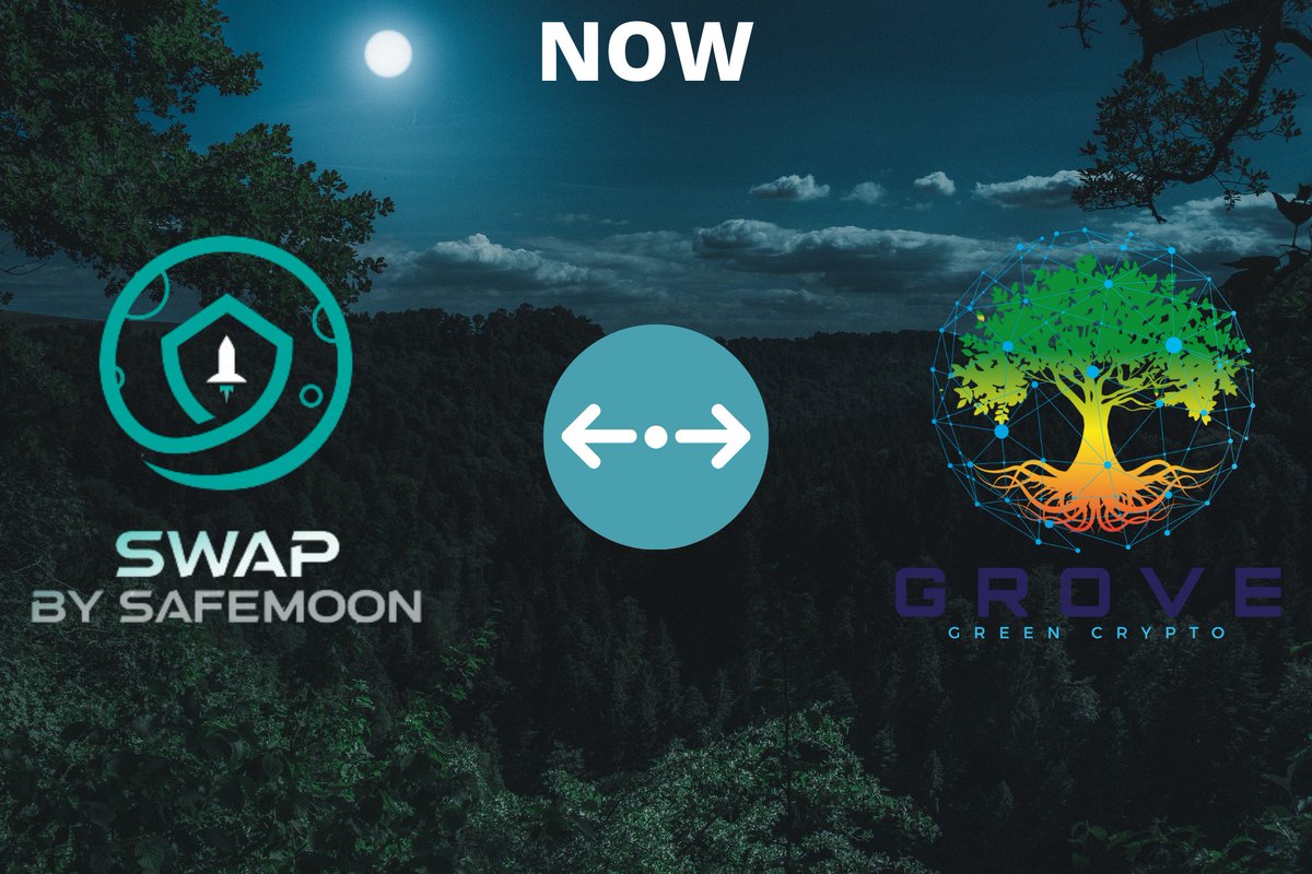 Great news!

GroveToken is now on #safemoonswap 

All the #Grovers now form a strong part of #SAFEMOONARMY #bnb #bsc #altcoins #cryptocurrency #GreenEnergy #EarthDay2022 #EarthDay #EarthDay22 #ClimateAction #twitter #investing #trading #Play2Earn #crypto