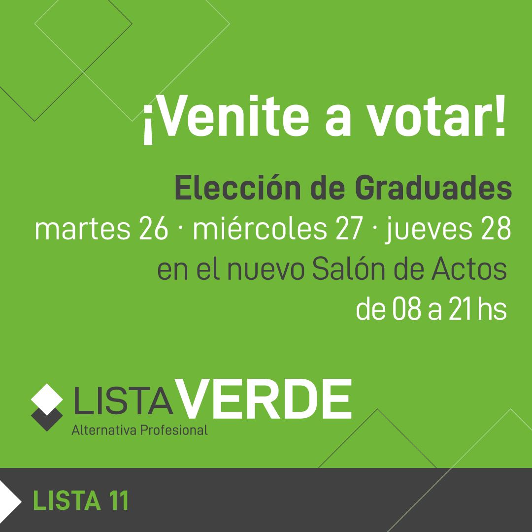 ListaVerde_ok's tweet photo. ¡Venite a votar!

Elecciones de Graduados de la Facultad de Ciencias Económicas 
26-27-28 de Abril En el nuevo Salón de Actos de 08 a 21hs 

🟢 VOTÁ LISTA VERDE

#ListaVerde #elCambioesVerde #Alternativa #Profesional https://t.co/x72IAdaLl2
