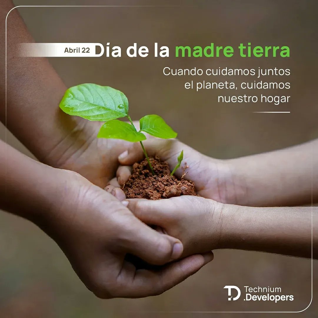 TechniumDev's tweet photo. 🤳🏻La tecnología nos permite crear soluciones para diferentes industrias y modelos de negocio. 

Es una gran experiencia trabajar en pro del ecosistema para construir un mejor hogar. 🌳🍃

🌎 ¿Y tú, cómo cuidas el planeta?

#Apps #Web #Technium  #diadelatierra https://t.co/G3KufjikEx