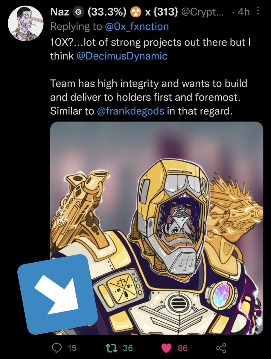 NazNFT_'s tweet photo. I have to say @DecimusDynamic fam raids with the best of them..

As I always say raiding alone is not the sign of a good community but you get into the discord and you realize that it's just the icing on top with these boys.

❤️‍🔥👊 https://t.co/GHHRYGhNBs