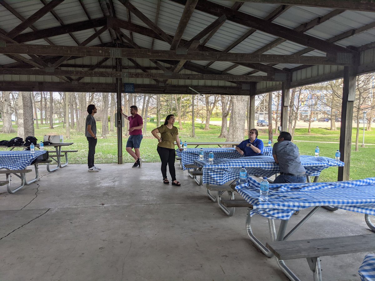Beautiful evening for a picnic! Come get a hamburger or hotdog at the pavilion west O'Brien on Grant. Wrapping up graduate student appreciation week! #eiugradlife