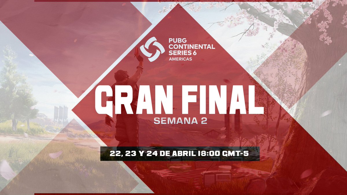 Se vienen 3 días de infarto en la #PCS6 Américas!👊 Los mejores 16 equipos de la región se enfrentarán...
Vamos que se puede!!❤️
<a href="/22Esports/">22 ESPORTS</a> 
<a href="/ACRECHE_/">A CRECHE</a> 
<a href="/TrogloditasPUBG/">🦴🇧🇷TROGLODITAS PUBG (TROG) 🇧🇷🦴</a> 
<a href="/AKMgaming_Love/">AKM Gaming</a> 
<a href="/_Just2Easy/">Just2Easy 3.1</a> 
<a href="/YellowJacketsBo/">Yellow Jackets PUBG</a> 
Transmisión📺
twitch.tv/pubglatam
twitch.tv/pubg_br