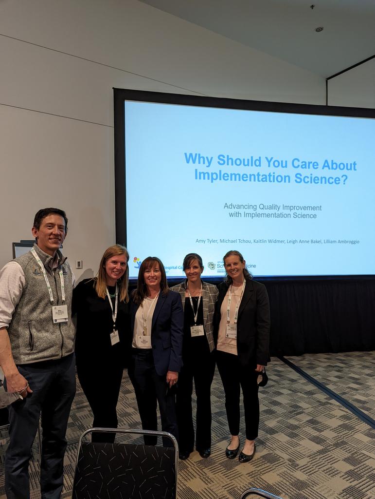 ColoradoPHM's tweet photo. How can you use implementation science to improve your QI? Great workshop led by @AmyNTyler, Kaitlin Widmer, @LeighAnneBakel, @AmbroggioPhD, @TchouMd at #APAQIConference today! https://t.co/yPcbFfTJW9