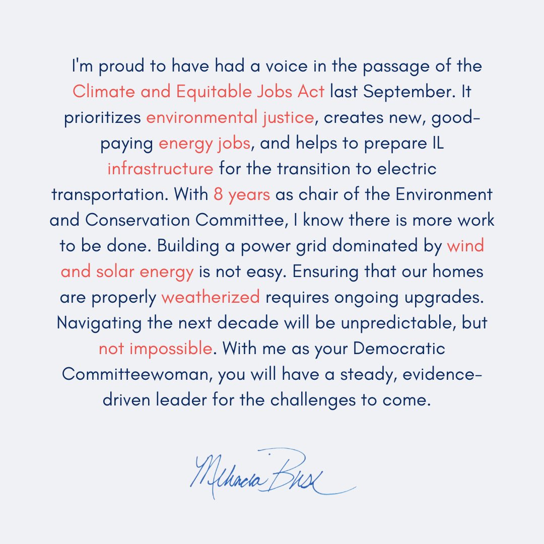 MelindaForIL's tweet photo. 8yrs as Chair of the Environment and Conservation Committee has taught me that there is no one solution to the climate crisis. The decades to come require a broad &amp; diverse coalition of people, ideas, &amp; innovation. Together, we can ensure a livable future for generations to come! https://t.co/o0CAesLubh