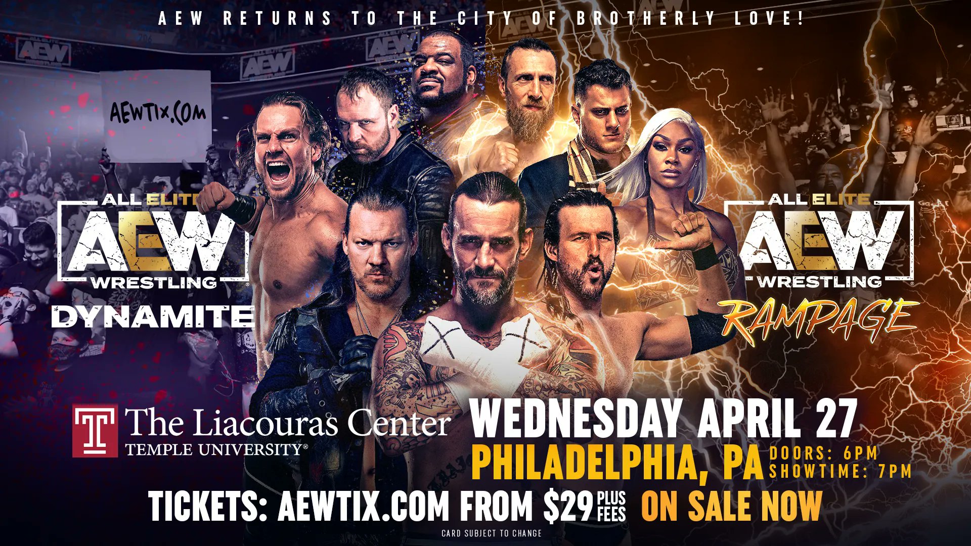 AEW LIVE EVENTS on Twitter "AEW returns to the liacourascenter, THIS