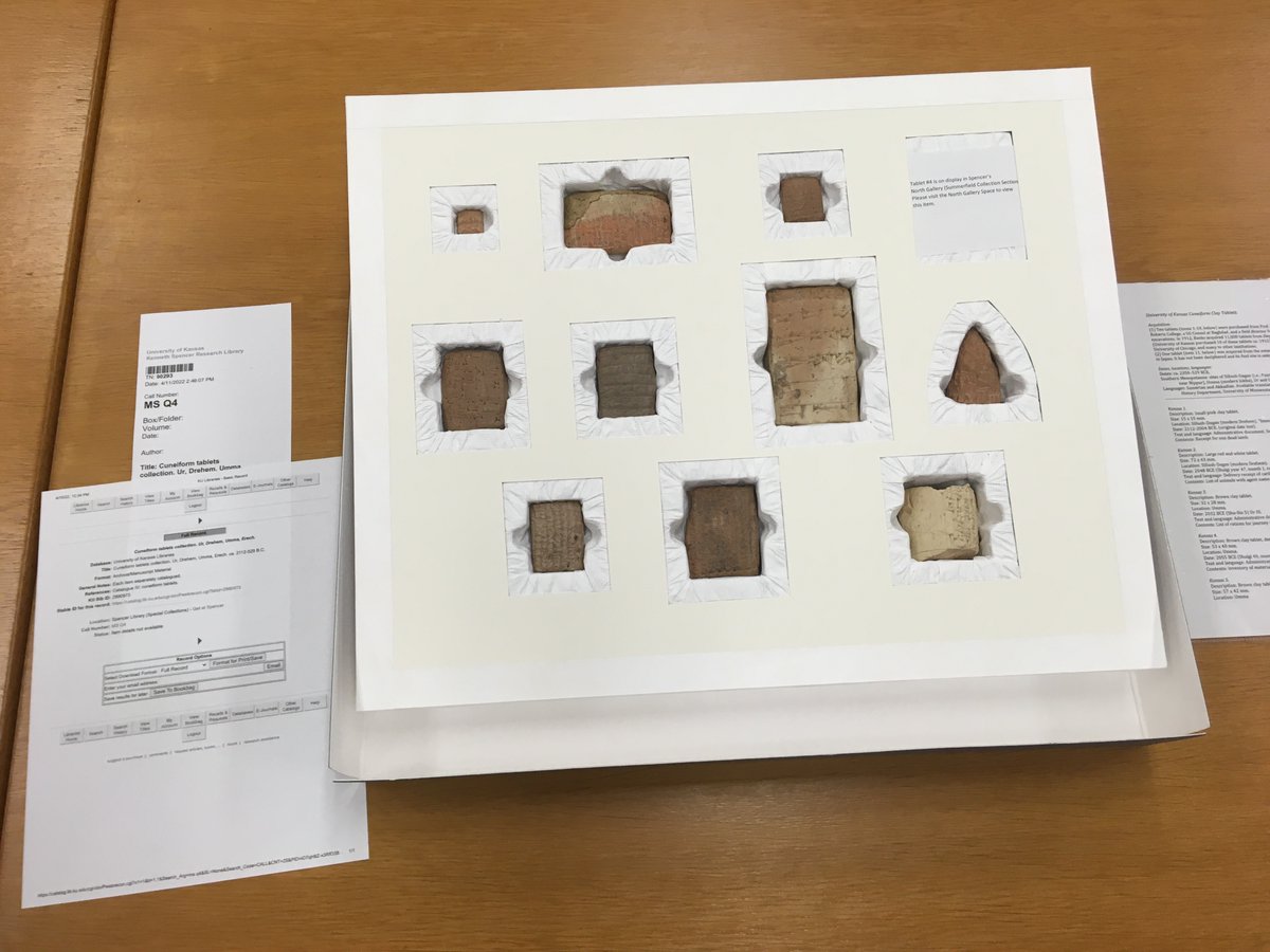 KUClassics's tweet photo. Prof. Will Bruce took his archaeology students to the Spencer Research Library recently, where N. Kıvılcım Yavuz led them through some of the exciting artifacts in the collection. 🏺📖

Kıvılcım is the Anne Hyde Postdoctoral Researcher at the Library.

@kulibraries #classics https://t.co/tt20ZmCk28