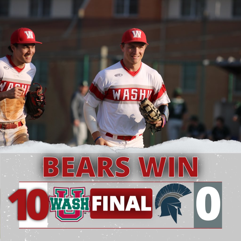 WASHUBears's tweet photo. ⚾️ Bears Win! 

@washubaseball earns a 10-0 (F/7) shutout victory in its series opener at Case Western! 

⚾️Austin Sachen collects his 4th win on the mound, striking out 8 in 5 IP, while allowing just 2 hits! 

#LetsGoWashU https://t.co/P4jwgmygoJ
