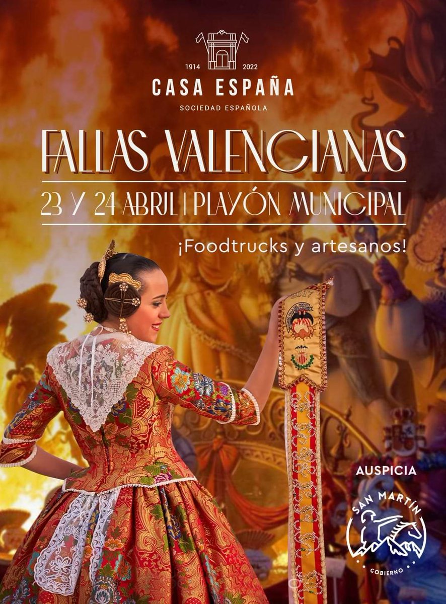 infodelesteok's tweet photo. #danzasespañolas   #fallasdevalencia  #foodtruck 
"Fallas Valencianas", en San Martín  
Nota ↘️
https://t.co/NjRbSiLE9h https://t.co/LTgxv60yLX