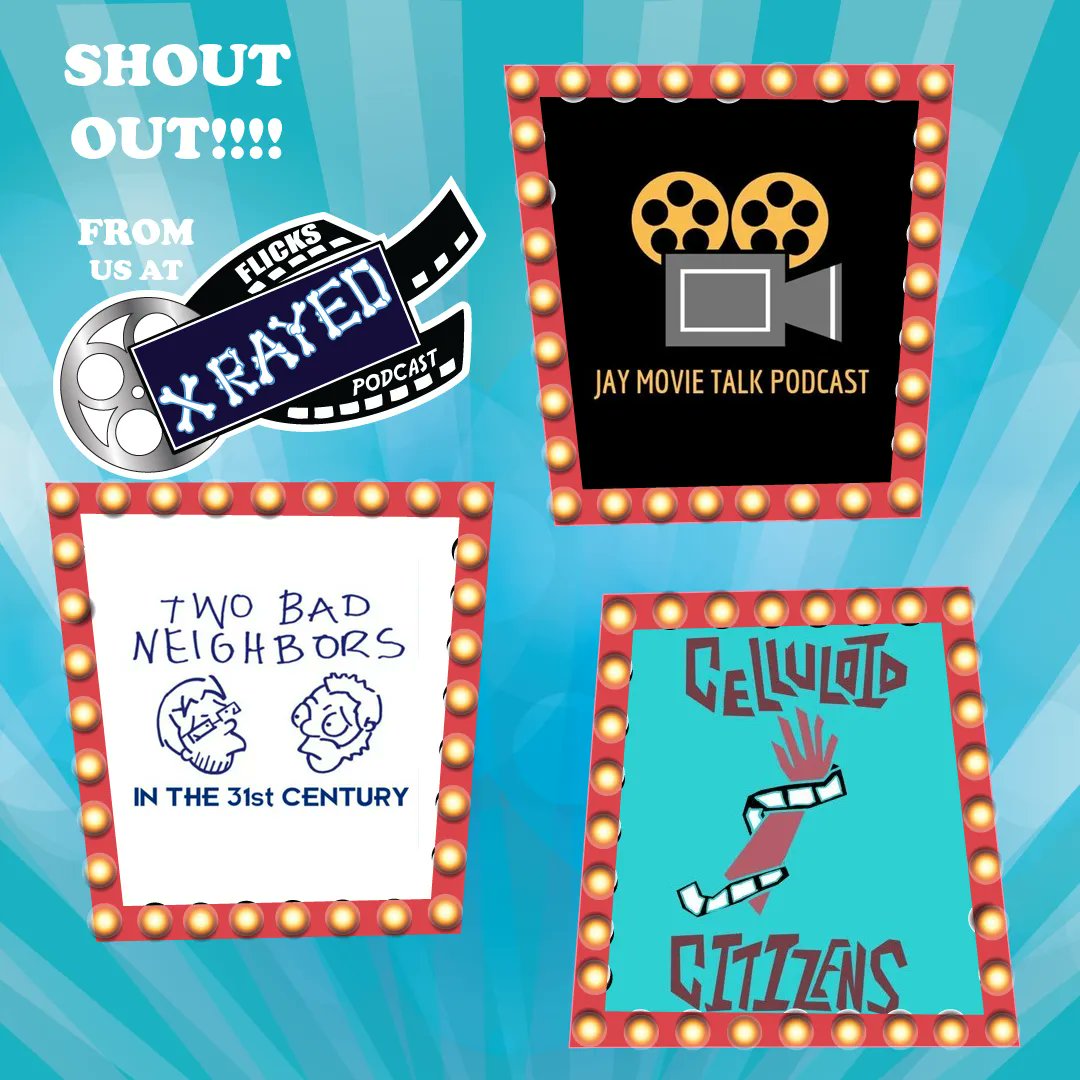 We have some podcast recommendations for this week's #FollowFriday so follow them and check out their awesome shows
<a href="/CelluloidCitz/">Celluloid Citizens</a>
<a href="/JayMovieTalk/">JayMovieTalk Podcast</a>
<a href="/BadNeighborsPod/">Two Bad Neighbors in the 31st Century</a>